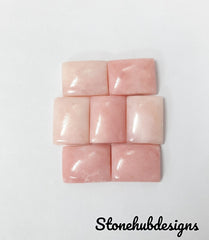 Natural Pink Opal Smooth Octagon Cabochon Gemstone, Opal Octagon Shape Smooth Polished Gemstones Lot For Earring Ring And Jewelry