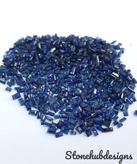 1.5x2.5MM, 1.50x3MM, 2x3MM Natural Blue Sapphire faceted Baguette Cut Loose Stone, AAA Quality Loose Sapphire baguette Precious For Jewelry