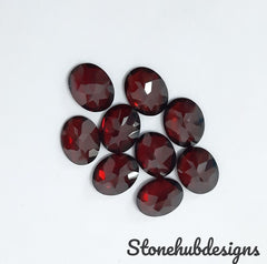 7x9MM, 8x10MM, 9x11MM, 10x12MM Natural Garnet Faceted Oval Cut Gemstone, AAA Red Mozambique Garnet Faceted Oval Loose Gemstone for Jewelry