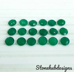 3MM, 3.50MM, 4MM, 4.50MM, 5MM, 6MM Natural GREEN ONYX Faceted Round Cut gemstone, AAA Green Onyx Faceted Round Calibrated Cut For Jewelry