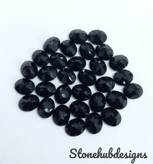 10x14MM, 12x16MM, 13x18MM, 15x20MM Natural Black Onyx faceted Oval Cut Gemstone, AAA BLACK ONYX faceted Oval Loose Calibrated For jewelry