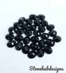 7x9MM, 8x10MM, 9x11MM, 10x12MM Natural Black Onyx faceted Oval Cut Gemstone, AAA BLACK ONYX faceted Oval Loose Calibrated Cut For jewelry