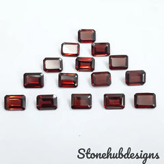 7x9MM, 8x10MM Natural Red Garnet Faceted Octagon Cut Gemstone, AAA Mozambique Garnet Faceted Octagon Cut loose for Jewelry Making