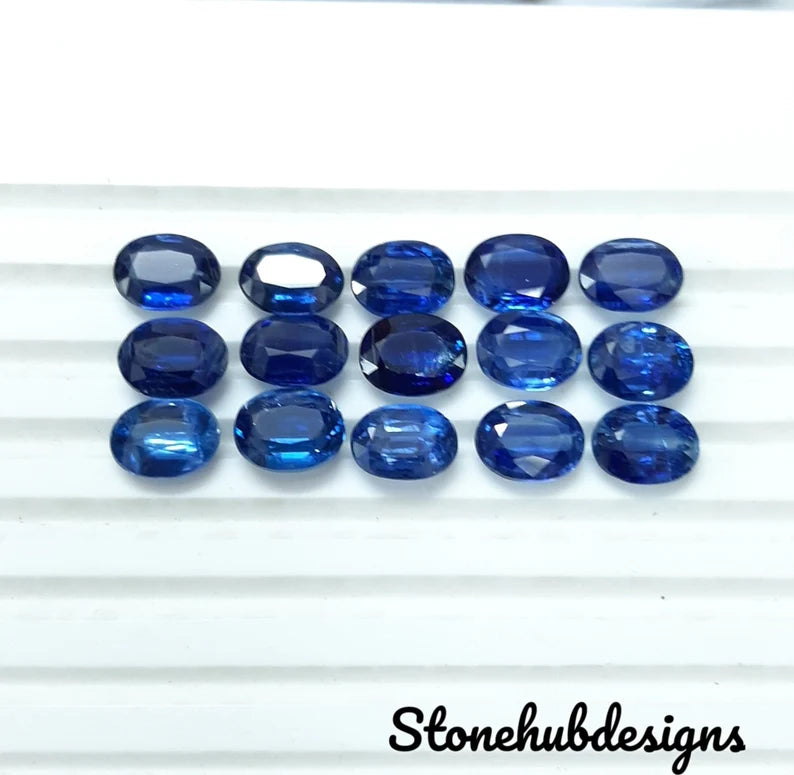 4X6MM, 5X7MM Natural Kyanite Faceted Oval Cut Gemstone, AAA Quality Loose Blue Kyanite Oval Cut Gemstone, Loose Kyanite For Jewelry