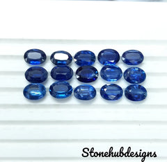6X8MM, 7X9MM Natural Kyanite Faceted Oval Cut Gemstone, AAA Quality Loose Blue Kyanite Oval Cut Gemstone, Loose Kyanite For Jewelry