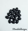 Natural Black Onyx Oval Cabochon Gemstone, AAA BLACK ONYX Smooth Oval Flat Back Cabochon Gemstone For Jewelry