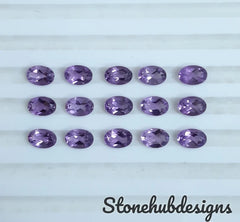 3X5MM, 4X6MM, 5X7MM Natural Amethyst Faceted Oval cut Gemstone, AAA Purple Color Amethyst Oval Cut Calibrated Size For Jewelry