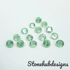 3MM, 4MM, 5MM, 6MM Natural Mint Green Kyanite Faceted Round Cut Gemstone, AAA Quality Rare Green Mint Kyanite Round Cut For Jewelry