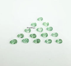 3x5MM, 4x6MM, 5x7MM, 6x9MM Natural Mint Green Kyanite Faceted Pear Cut Gemstone, AAA Rare Green Mint Kyanite Pear Cut For Jewelry