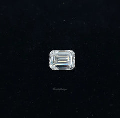 Moissanite Faceted Octagon Emerald Cut Gemstone, D Color AAA Loose Moissanite Faceted Octagon Emerald Cut stone For Jewelry