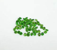 Natural Green Chrome Diopside Faceted Round Cut Loose Gemstone, AAA Quality Green Chrome Diopside Round Cut for Jewelry