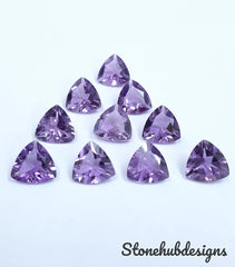 5MM, 6MM, 7MM, 8MM, 9MM, 10MM Natural Amethyst Faceted Trillion Cut Gemstone, AAA quality Amethyst loose gemstones For Jewelry Making