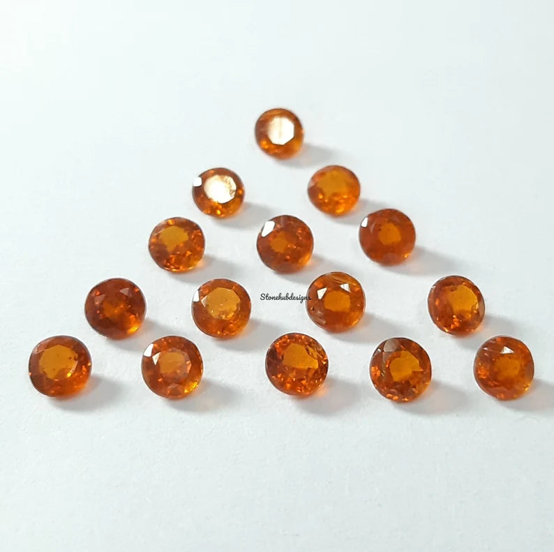 3MM, 4MM, 5MM, 6MM Natural Kyanite Faceted Round Cut Gemstone, AAA Quality Rare Orange Kyanite Round Cut For Jewelry, Loose Kyanite Gemstone