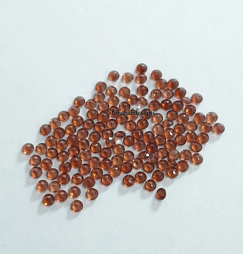 1MM, 1.50MM AAA Natural Garnet Faceted Round cut Gemstone - AAA Loose Tiny Garnet faceted Round Cut for jewelry making
