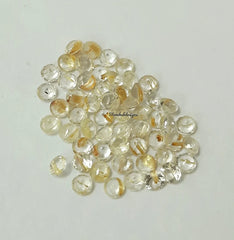 2MM Natural Golden Rutile Quartz Faceted Round Top Quality, AAA Golden Rutile Quartz faceted round For Jewelry Making