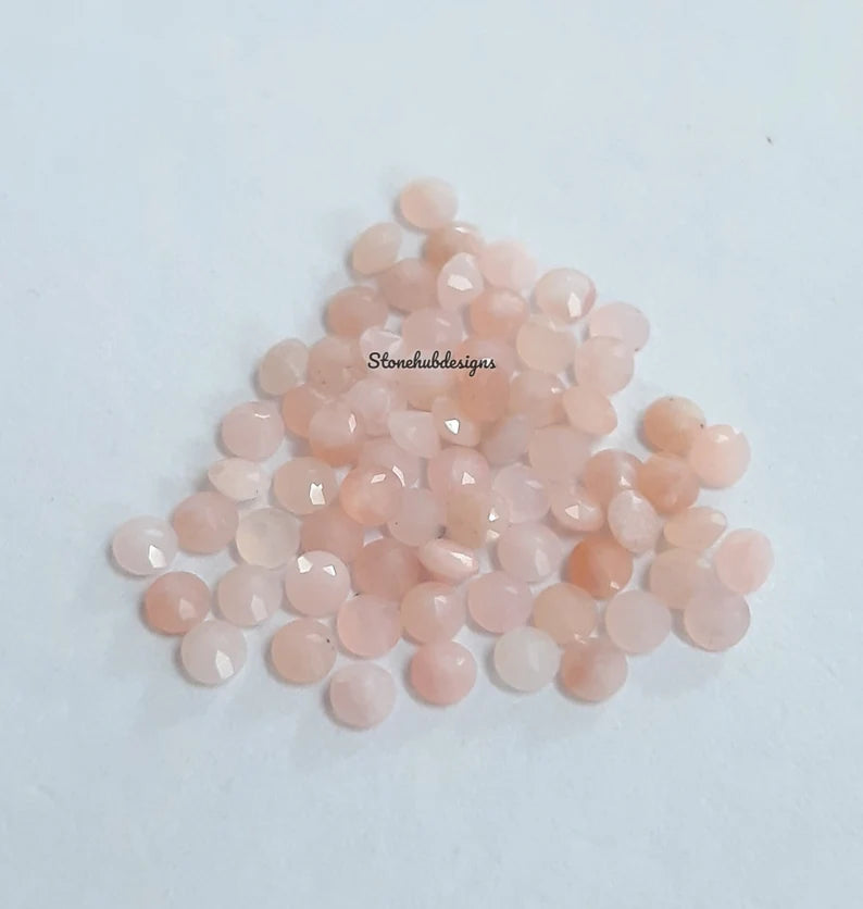 2MM Natural Pink Opal Faceted Round Top Quality, AAA Pink Opal faceted Tiny Round For Jewelry, Pink Opal Jewelry
