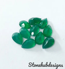3x5MM, 4x6MM, 5x7MM, 6x8MM Natural Green Onyx faceted Pear Cut Gemstone, AAA GREEN ONYX faceted Pear Loose Calibrated Cut For jewelry