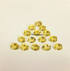 Natural Lemon Quartz Faceted Oval Cut Gemstone, AAA Yellow Lemon Quartz Faceted Oval Cut Gemstone For Jewelry