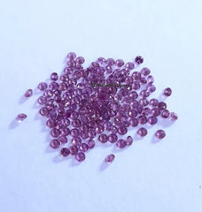 1MM, 1.50MM Natural Rhodolite Garnet Faceted Round Cut Gemstone, AAA Pink Color Garnet faceted Round Cut Stone for jewelry