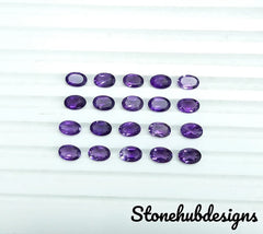 6X8MM, 7X9MM, 8X10MM, 9X11MM Natural Amethyst faceted Oval Cut Gemstone, AAA Purple Amethyst Faceted Oval Cut Calibrated Stone For Jewelry