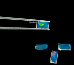 2x4MM, 2.5x5MM, 3x6MM Natural Ethiopian Opal Faceted Baguette Cut Gemstone, AAA Ethiopian Opal Baguette Faceted Loose Gemstone for Jewelry