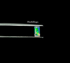 2x4MM, 2.5x5MM, 3x6MM Natural Ethiopian Opal Faceted Baguette Cut Gemstone, AAA Ethiopian Opal Baguette Faceted Loose Gemstone for Jewelry