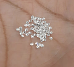 5 pcs 1.40mm to 2.9mm Moissanite White D Color Brilliant Cut Round Small Loose Moissanite for Jewelry Micro Pave Making, Pass Diamond test