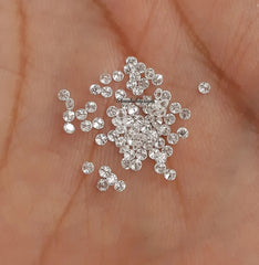 100 pcs 1.40mm to 2.5mm Moissanite White D Color Brilliant Cut Round Small Loose Moissanite for Jewelry Micro Pave Making, Pass Diamond