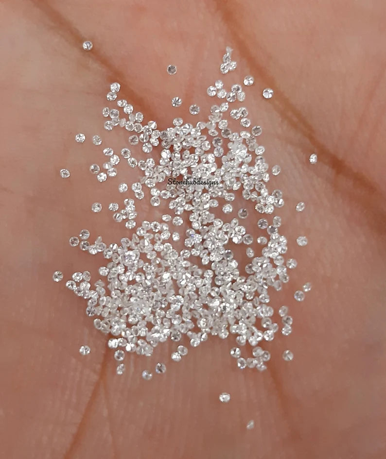 10 piece 0.7mm to 1.30mm Moissanite White D Color Brilliant Cut Round Small Loose Stone for Jewelry Micro Pave Making