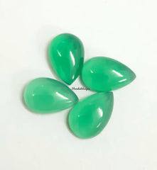 8X12MM, 10X14MM, 12X16MM, 13X18MM, 15X20MM Natural Green Onyx Pear Cabochon, Calibrated size Loose Gemstone, GREEN ONYX pears cabochon