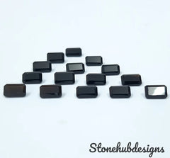Gemstone: Black Onyx  Shape: Octagon Faceted  Treatment: Natural  Size: 8x10mm, 9x11mm, 10x12mm, 10x14mm  Quality Grade: AAA  WE PROVIDE BEST QUALITY STONES !