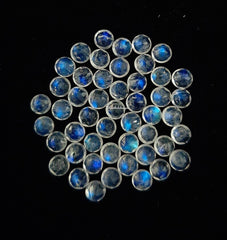 3MM, 4MM Natural Moonstone Faceted Round Loose Gemstone, RAINBOW Moonstone Round faceted Calibrated Size Gems for jewelry