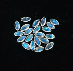Natural Moonstone Faceted Marquise Cut Gemstone, AAA Moonstone Faceted Marquise Loose Calibrated Cut blue Flashy for jewelry