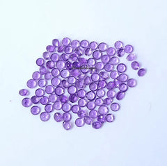 1MM, 1.50MM, 2MM African Amethyst Faceted Round Cut Stone, AAA Natural Amethyst Semi Precious Faceted Loose Round Cut Stone for Jewelry