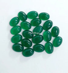 3X5MM, 4X6MM, 5X7MM, 6X8MM Natural Green Onyx Oval Cabochon Gemstone , AAA Quality GREEN ONYX Smooth Oval Cabochon For jewelry