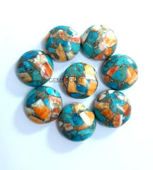 3MM- 10MM Natural Oyster Copper Turquoise Round Cabochon Gemstone, AAA Oyster Copper Turquoise Cabochon Round Calibrated Loose For Jewelry