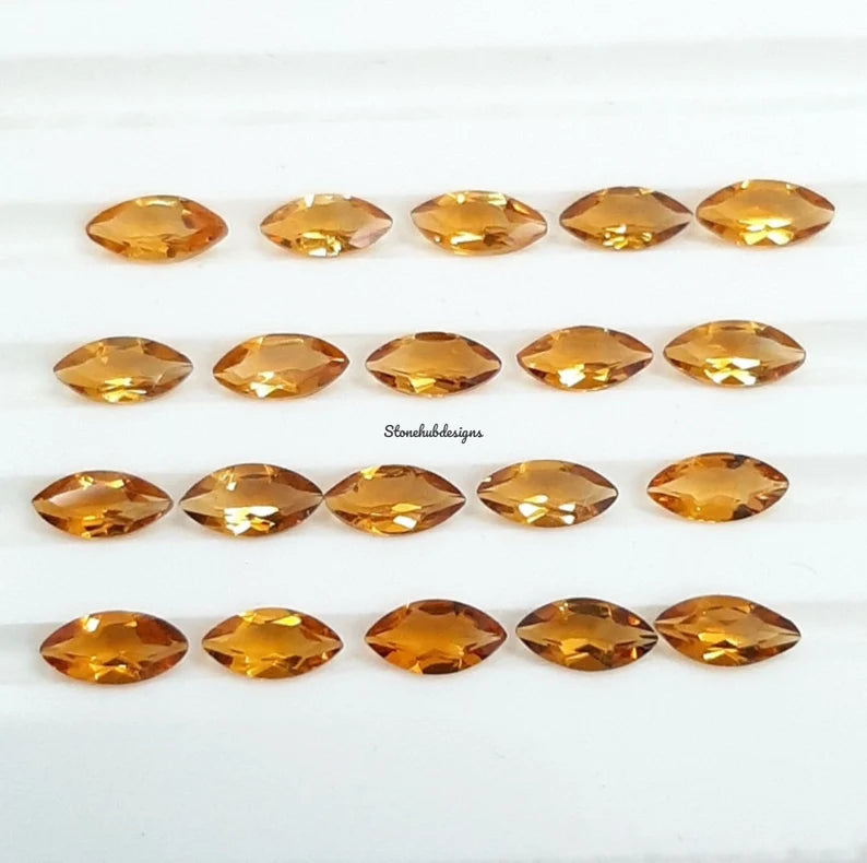 3x5MM, 4x6MM, 5x7MM AAA Citrine faceted Oval Cut Stone, 100% Natural Citrine oval cut faceted Calibrated Size loose gemstone for jewelry