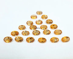 3x5MM, 4x6MM, 5x7MM AAA Citrine faceted Oval Cut Stone, 100% Natural Citrine oval cut faceted Calibrated Size loose gemstone for jewelry