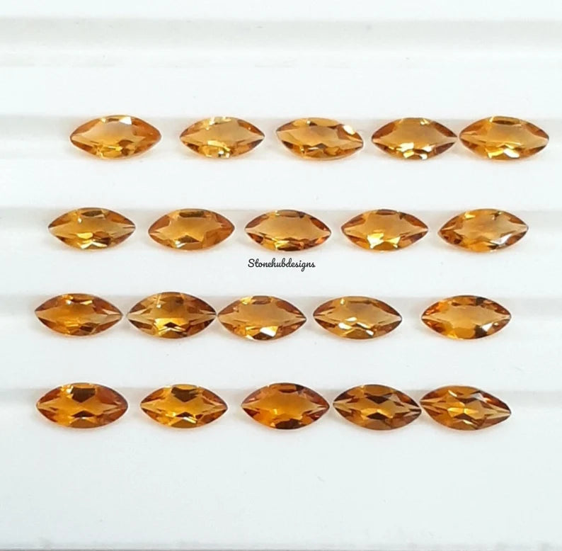 Natural Citrine Faceted Marquise Cut Gemstone, AAA Yellow Citrine Faceted Marquise Cut Calibrate size Loose Gemstone for Jewelry