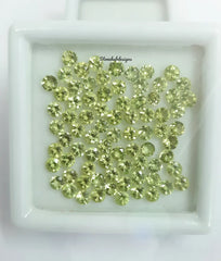 2MM, 2.50MM Natural Peridot Faceted Round cut Gemstone, AAA Green Peridot Round cut faceted Calibrated Size loose Gemstone for jewelry