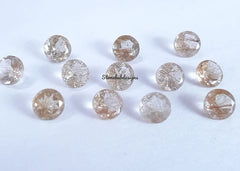 4MM, 5MM, 6MM Copper Rutile Quartz Round Faceted Top Quality- Natural Rutile Quartz faceted round For Jewelry Making