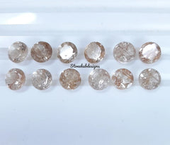 4MM, 5MM, 6MM Copper Rutile Quartz Round Faceted Top Quality- Natural Rutile Quartz faceted round For Jewelry Making