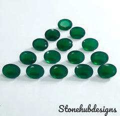 4x6MM, 5x7MM, 6x8MM, 7x9MM Natural Green Onyx faceted Oval Cut Gemstone, AAA GREEN ONYX faceted Oval Loose Calibrated Cut For jewelry making