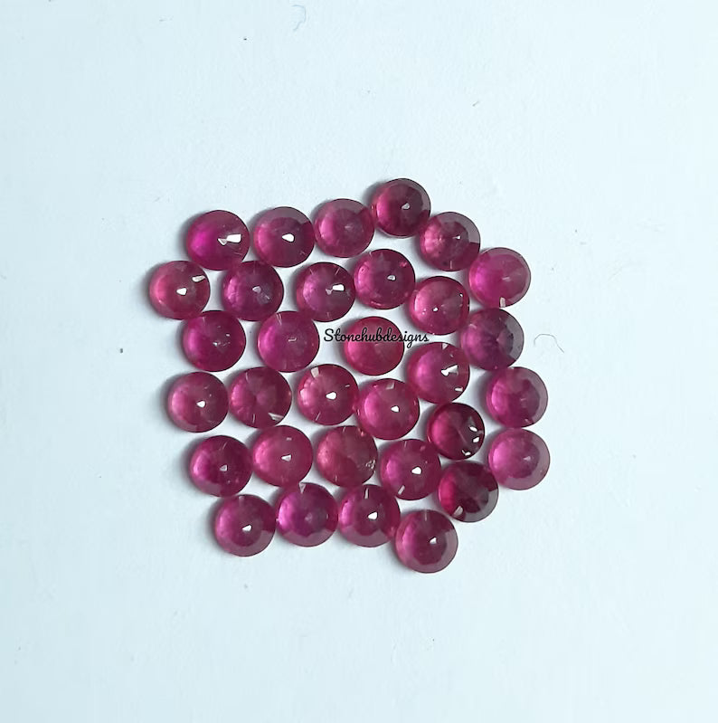3MM, 4MM, 5MM RUBY Faceted Round Loose Gemstone, Ruby Round Faceted Loose Gemstone, GF Ruby Faceted Loose stone for Jewelry