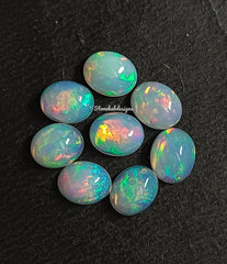 7x9MM, 8x10MM, 9x11MM, 10x12MM Natural Ethiopian Opal Cabochon Oval Gemstone , AAA Ethiopian Opal Smooth Oval Cabs Loose stone For Jewelry