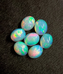 7x9MM, 8x10MM, 9x11MM, 10x12MM Natural Ethiopian Opal Cabochon Oval Gemstone , AAA Ethiopian Opal Smooth Oval Cabs Loose stone For Jewelry