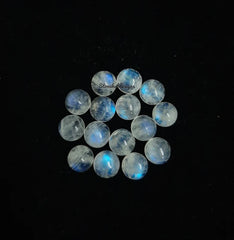 7MM, 8MM, 9MM, 10MM Natural Moonstone Round Cabochon Stone, AAA Quality Blue Fire Flash moonstone smooth round cabs for Jewelry