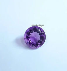 Natural Amethyst Faceted Round Cut Gemstone, AAA Amethyst faceted Round Cut Purple Color for jewelry
