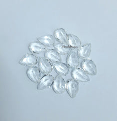 6x8MM, 7x9MM, 8x10MM Natural White Topaz Faceted Pear cut Gemstone, AAA White Topaz faceted Pear Loose Calibrated Cut Gemstone for jewelry