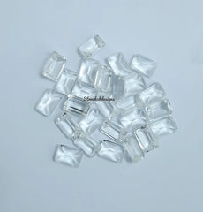Natural White Topaz Faceted Octagon Cut Gemstone, AAA Quality White Topaz faceted Octagon Cut Loose Calibrated Gemstone for Jewelry